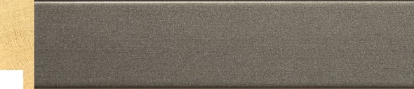 Pewter Flat Frame moulding: close-up of the finish and side profile