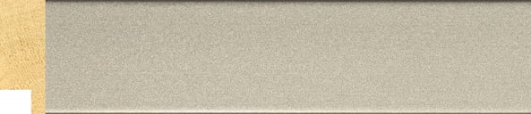 Silver Flat Frame moulding: close-up of the finish and side profile