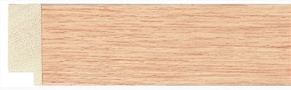 Oak Effect Flat Frame moulding: close-up of the finish and side profile