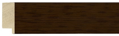 Wenge Stained Flat Frame moulding: close-up of the finish and side profile