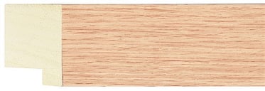 Oak Effect Flat Frame moulding: close-up of the finish and side profile