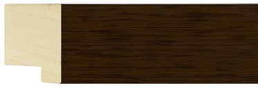 Wenge Flat Frame moulding: close-up of the finish and side profile
