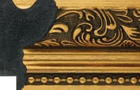 Gold Spoon Frame moulding: close-up of the finish and side profile