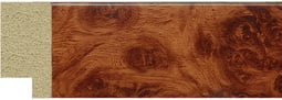 Brown Flat Frame moulding: close-up of the finish and side profile