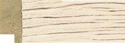 Ivory Flat Frame moulding: close-up of the finish and side profile