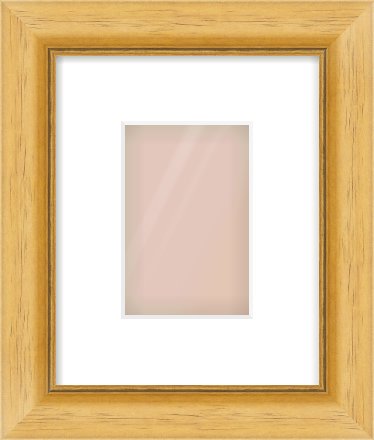 Natural Wood Reverse Frame for 100 × 150mm artwork, with Smooth White Single Mount