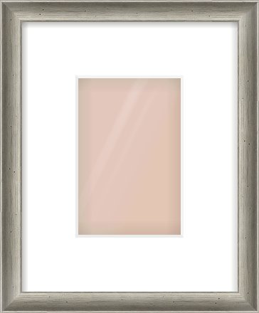 Silver Cushion Frame for 100 × 150mm artwork, with Smooth White Single Mount