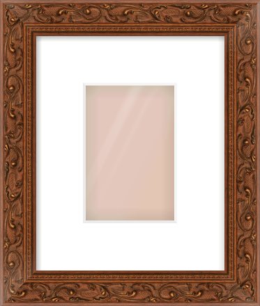 Maroon Decorative Frame for 100 × 150mm artwork, with Smooth White Single Mount