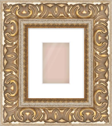 Silver / Gold Reverse Frame for 100 × 150mm artwork, with Smooth White Single Mount