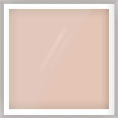 Grey Flat Frame for 1000 × 1000mm artwork, with Smooth White Single Mount