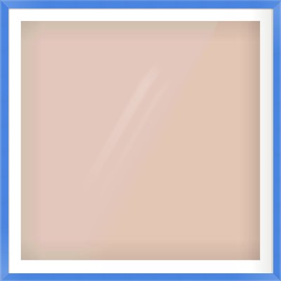 Light Blue Paint Flat Frame for 1000 × 1000mm artwork, with Smooth White Single Mount