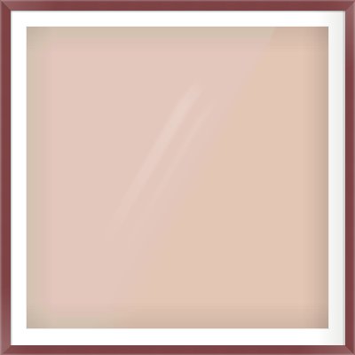 Maroon Paint Flat Frame for 1000 × 1000mm artwork, with Smooth White Single Mount
