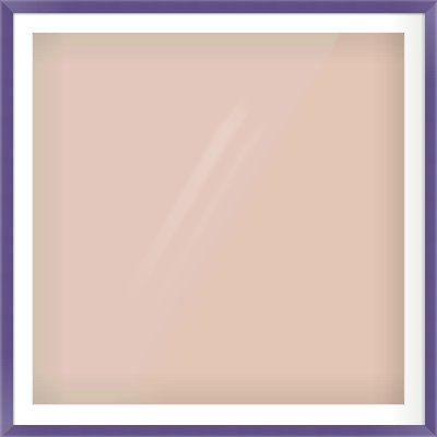 Purple Paint Flat Frame for 1000 × 1000mm artwork, with Smooth White Single Mount