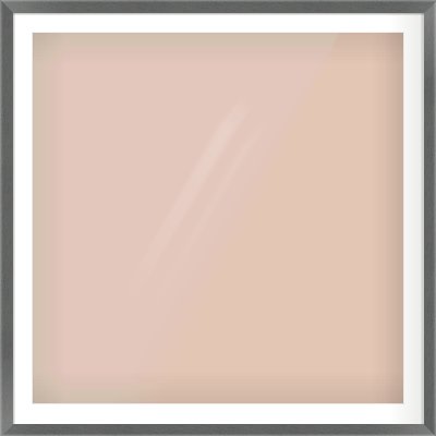 Dark Grey Flat Frame for 1000 × 1000mm artwork, with Smooth White Single Mount