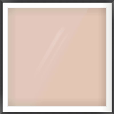 Brushed Black Flat Frame for 1000 × 1000mm artwork, with Smooth White Single Mount