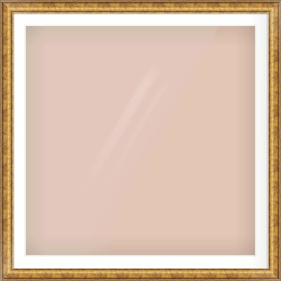 Gold Dome Frame for 1000 × 1000mm artwork, with Smooth White Single Mount