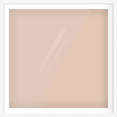 White Scoop Frame for 1000 × 1000mm artwork, with Smooth White Single Mount