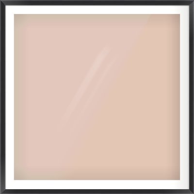 Black Angle Frame for 1000 × 1000mm artwork, with Smooth White Single Mount