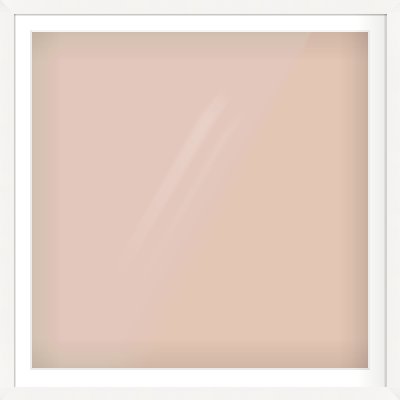 White Flat Frame for 1000 × 1000mm artwork, with Smooth White Single Mount