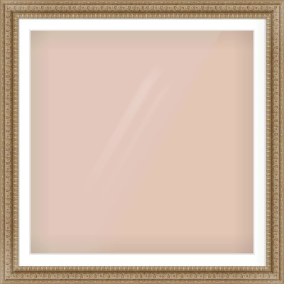 Gold Reverse Frame for 1000 × 1000mm artwork, with Smooth White Single Mount