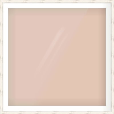 White Scoop Frame for 1000 × 1000mm artwork, with Smooth White Single Mount