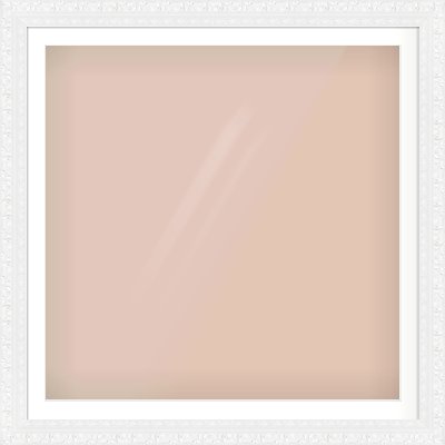 White Reverse Frame for 1000 × 1000mm artwork, with Smooth White Single Mount