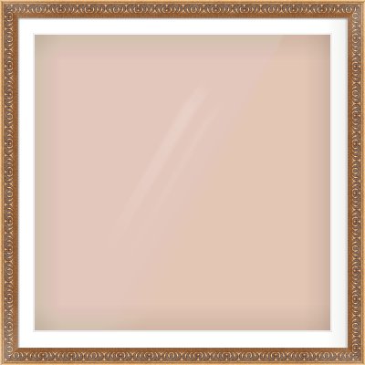 Gold Reverse Frame for 1000 × 1000mm artwork, with Smooth White Single Mount
