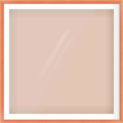 Bronze Flat Frame for 1000 × 1000mm artwork, with Smooth White Single Mount