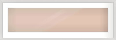 Silver Flat Frame for 1000 × 250mm artwork, with Smooth White Single Mount