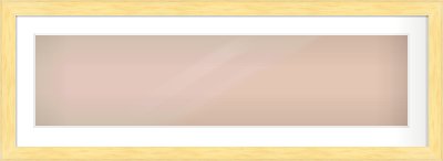 Natural Wood Stepped Flat Frame for 1000 × 250mm artwork, with Smooth White Single Mount