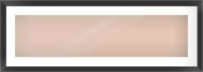 Black Flat Frame for 1000 × 250mm artwork, with Smooth White Single Mount
