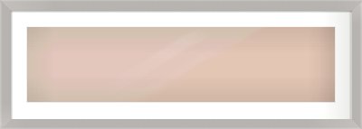 Grey Flat Frame for 1000 × 250mm artwork, with Smooth White Single Mount