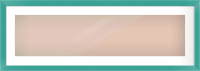Green Paint Flat Frame for 1000 × 250mm artwork, with Smooth White Single Mount
