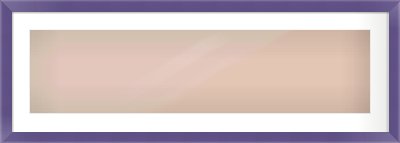 Purple Paint Flat Frame for 1000 × 250mm artwork, with Smooth White Single Mount