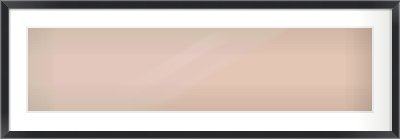 Black/Silver Flat Frame for 1000 × 250mm artwork, with Smooth White Single Mount