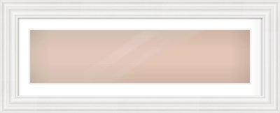 White Spoon Frame for 100 × 25cm artwork, with Smooth White Single Mount