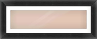 Black Spoon Frame for 1000 × 250mm artwork, with Smooth White Single Mount