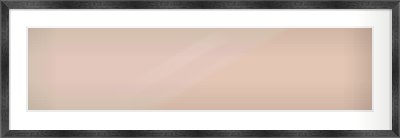 Black Flat Frame for 1000 × 250mm artwork, with Smooth White Single Mount