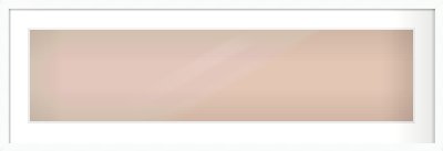 White Flat Frame for 100 × 25cm artwork, with Smooth White Single Mount