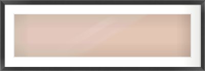 Black Flat Frame for 1000 × 250mm artwork, with Smooth White Single Mount