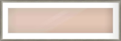 Silver Cushion Frame for 1000 × 250mm artwork, with Smooth White Single Mount
