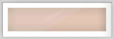 Silver Cushion Frame for 1000 × 250mm artwork, with Smooth White Single Mount