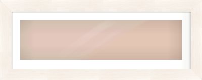 Ivory Driftwood Flat Frame for 1000 × 250mm artwork, with Smooth White Single Mount