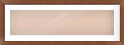 Brown Flat Frame for 1000 × 250mm artwork, with Smooth White Single Mount
