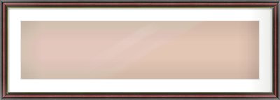 Brown Reverse Frame for 1000 × 250mm artwork, with Smooth White Single Mount