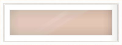 White / Natural Scoop Frame for 100 × 25cm artwork, with Smooth White Single Mount