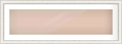 Black/Silver Flat Frame for 1000 × 250mm artwork, with Smooth White Single Mount