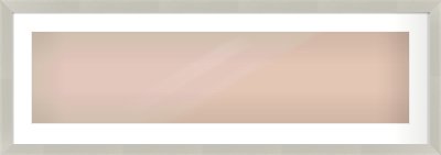 Grey Flat Frame for 1000 × 250mm artwork, with Smooth White Single Mount