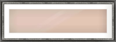 Black / Pewter Reverse Frame for 1000 × 250mm artwork, with Smooth White Single Mount