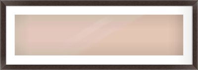 Brown Flat Frame for 1000 × 250mm artwork, with Smooth White Single Mount